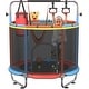 preview thumbnail 8 of 39, Kids Trampoline, Adjustable Toddler Trampoline with Safety Enclosure red&blue