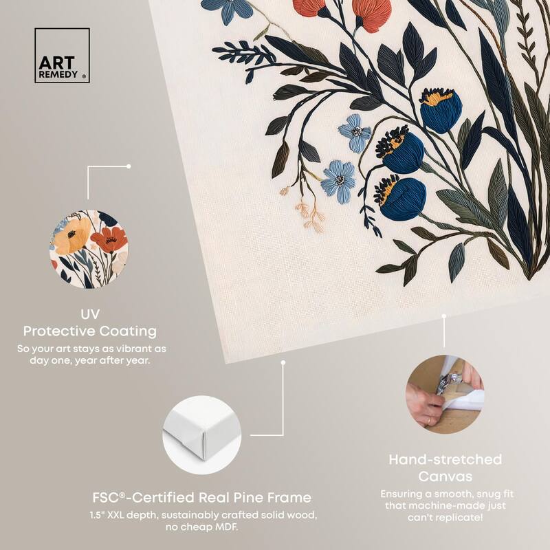 Garden of Threads I Canvas by Art Remedy, Gallery Wrapped