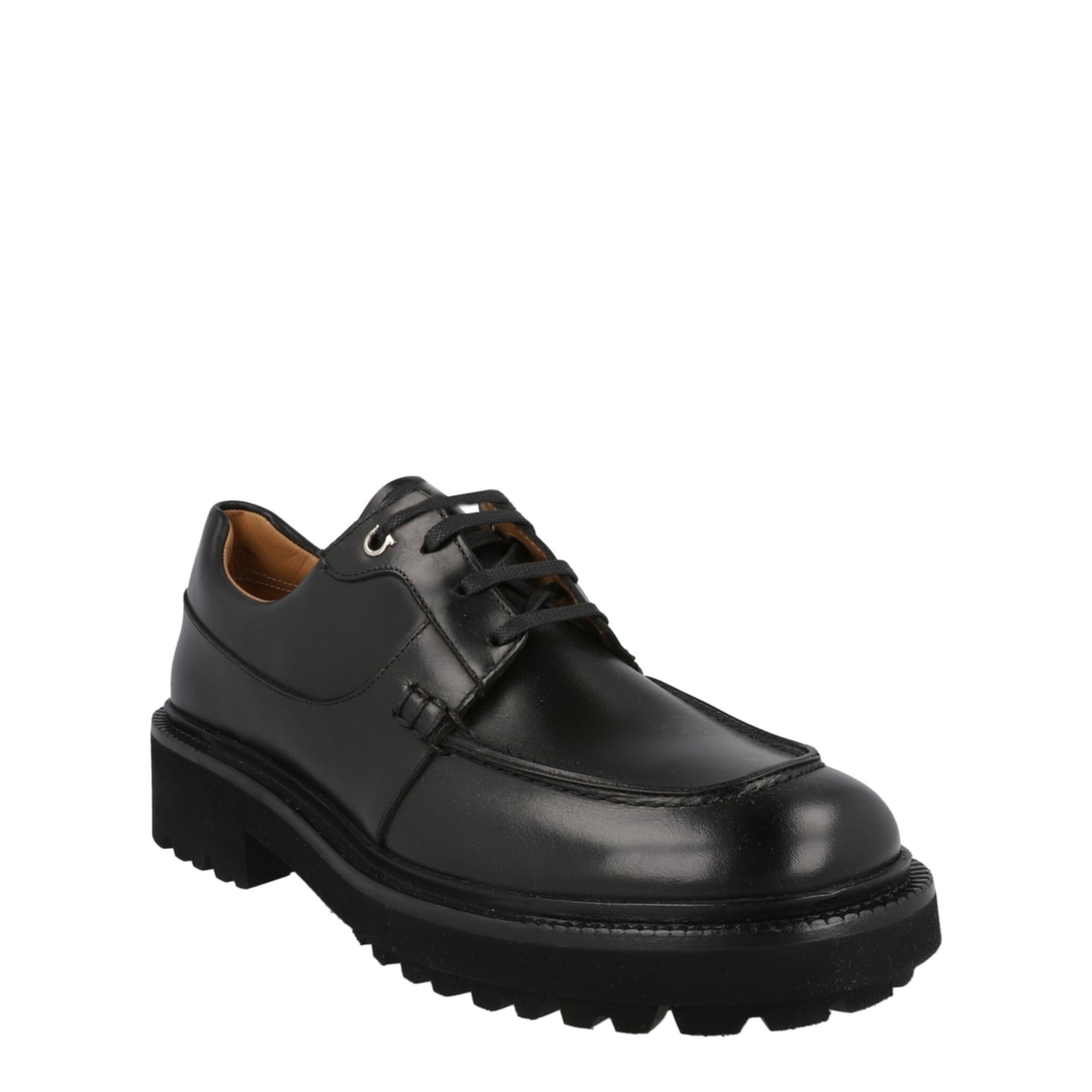 Gorin Lace-Up Derby Shoes GORIN BLACK LEATHER GANCINI PLATFORM DERBY OXFORDS 10.5 M main image 2