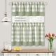 preview thumbnail 13 of 18, Hunter Window Curtain Tier Pair and Valance Set 57x24 - Apple Green