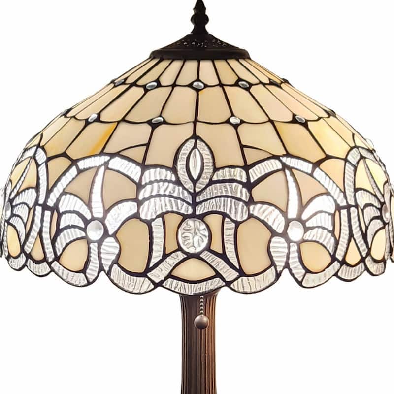 Vintage Style 23 Inch Two Light Metal Table Lamp with White Shade - 12” x 21” x 23”