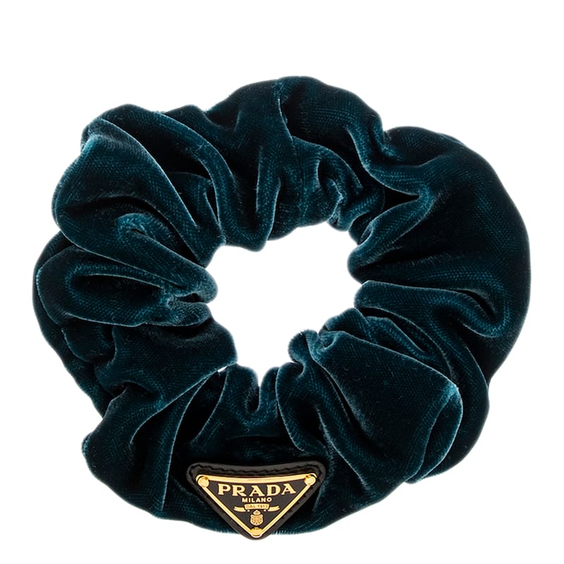 Prada Velvet Scrunchie - Dark Teal