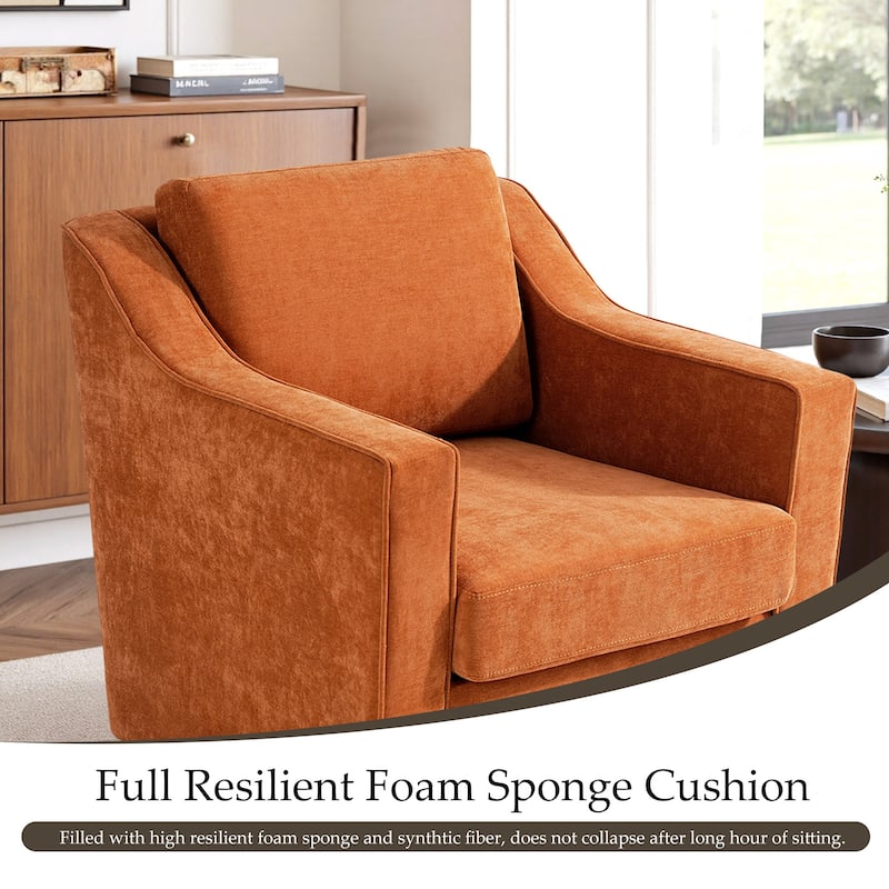 Modern 30.5" W Swivel Armchair Accent chair