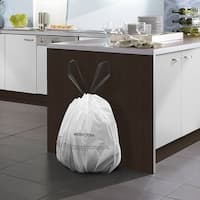 Innovaze 3.2 Gallon Capacity White Kitchen Trash Bags with Drawstring  (180-Count)