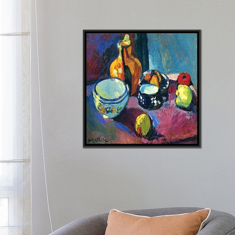 iCanvas "Dishes & Fruit" by Henri Matisse Framed Canvas Print