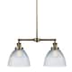 Option Brushed Brass / Clear Halophane