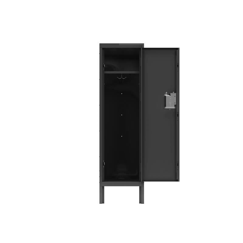 Roomfitters 1 Door Tall Metal Storage Locker, Retro Industrial Steel Cabinet for Gym Office or Bedroom