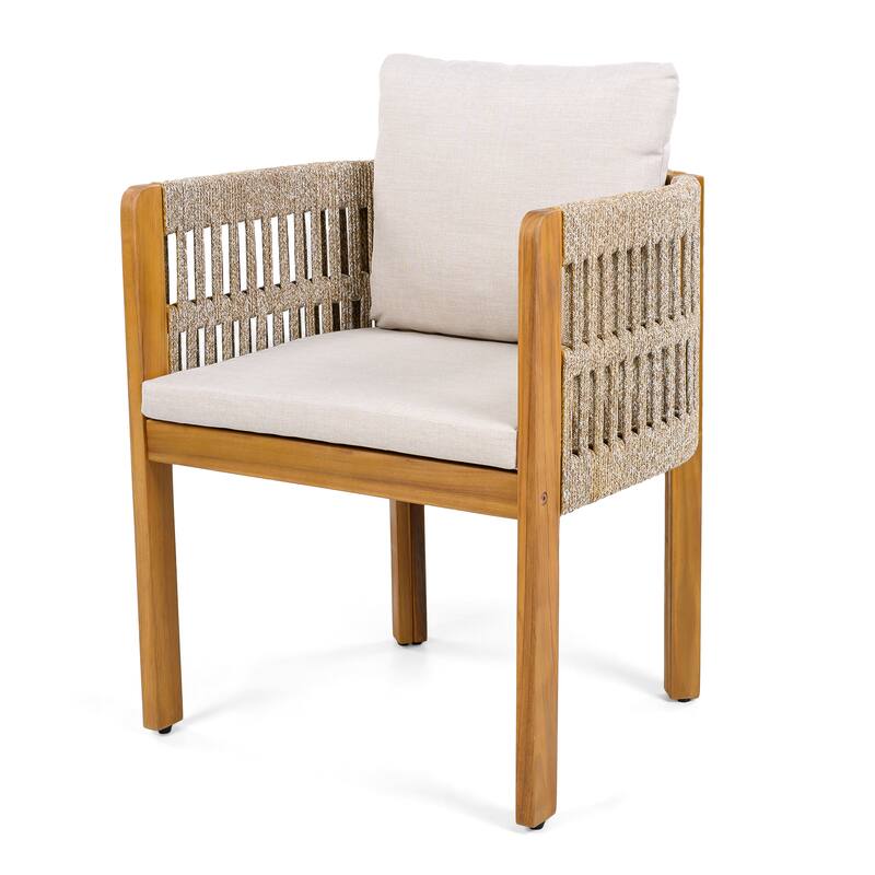 Christopher Knight Home - Isolde Acacia Wood Outdoor Dining Chair（Set of 2）