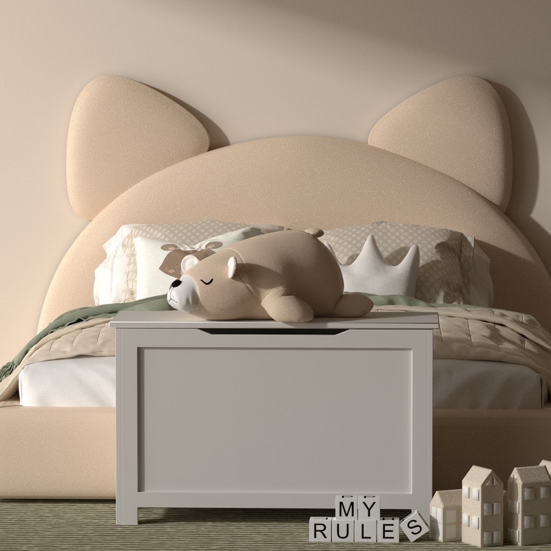 Kids Toy Storage Organizer Toy Chest with Safety Hinged Lid for