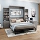 Brentwood Queen Murphy Bed with One Pier and Pedestal Desk with Hutch ...