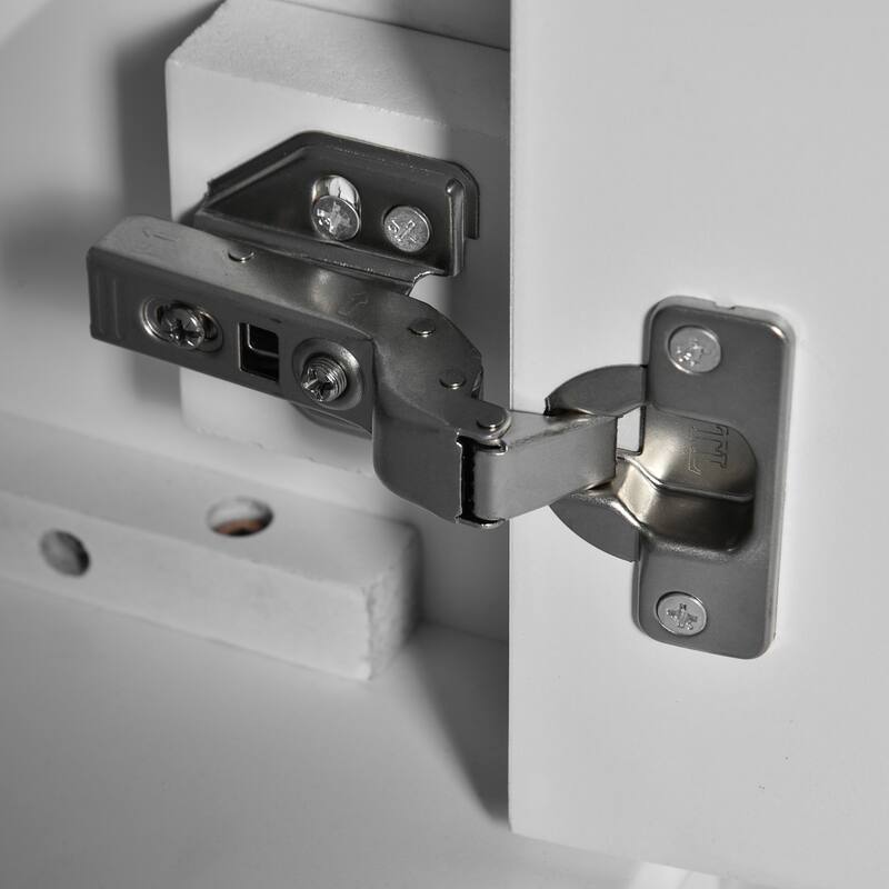 GDFStudio - Snowdon Transitional Freestanding Bathroom Vanity Cabinet with Ceramic Sink, Soft Close Drawers & Adjustable Storage