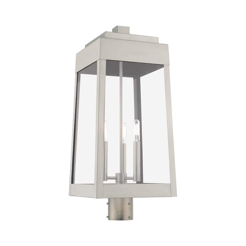 Livex Lighting Oslo 3 Light 25" Tall Outdoor Single Head Post Light