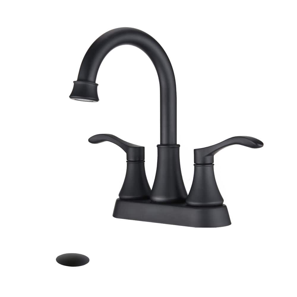 PROOX 4-inch Swivel Spout Centerset 3-hole Bathroom Faucet with Pop-up Drain