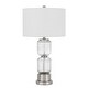 preview thumbnail 6 of 4, 28 Inch Fluted Glass Base Table Lamp, Dimmer, Clear - 6 L X 16 W X 18 H Inches Clear