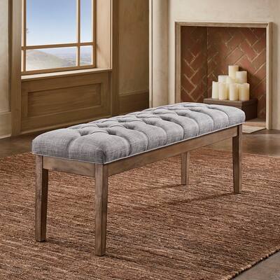 Benchwright Premium Tufted Reclaimed Look 52-inch Upholstered Bench by ...