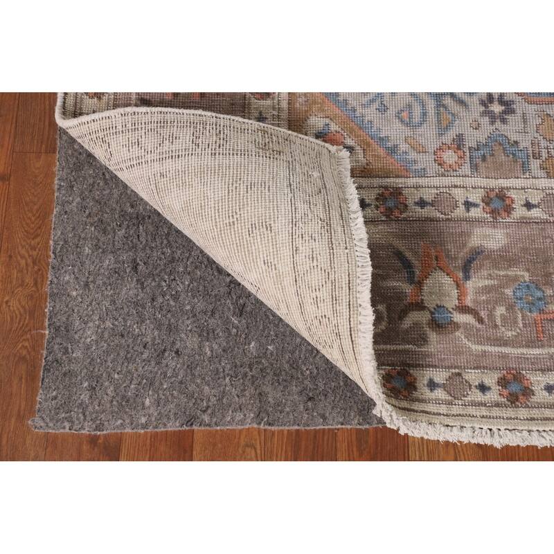 Distressed Tabriz Persian Antique Area Rug Handmade Wool Carpet - 6'7" x 9'4"