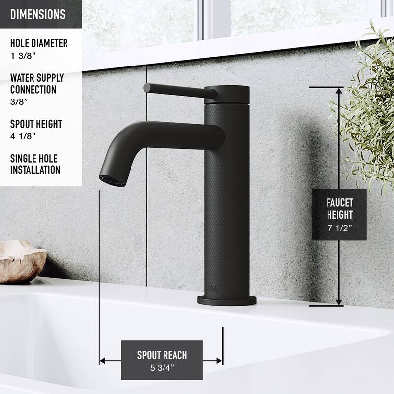 VIGO Madison 8" H Single Handle Single Hole Bathroom Faucet