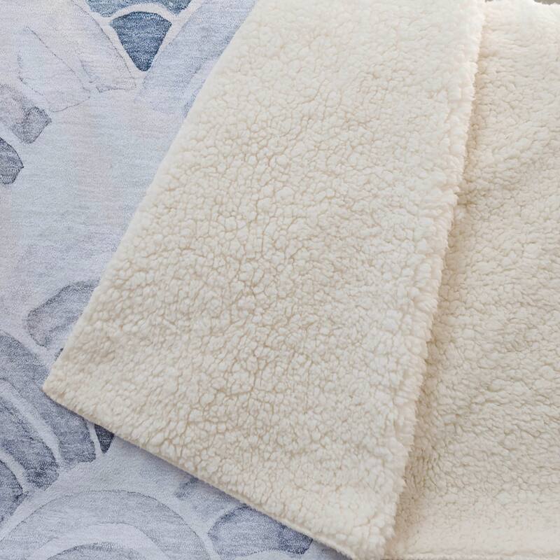 Premium Machine Washable ASB184 Contemporary Ombre Sherpa Throw Blanket