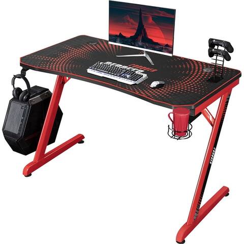 Homall Gaming Desk Z Shaped Full Piece of Mouse Pad Computer Desk