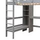 preview thumbnail 15 of 24, Full and Twin Size L-Shaped Metal Bunk Bed with Slide and Short Ladder, 4 Beds in 1 for Family or Guests