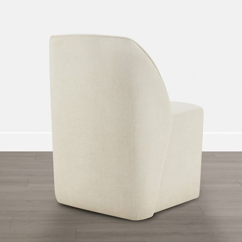 Spruce & Spring Modern Upholstered Dining Chair with Hidden Casters