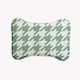 Houndstooth Pet Feeding Mat for Dogs and Cats - Green - 19" x 14"-Bone