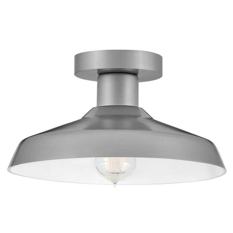 Hinkley Lighting 12072 Forge 12" Wide Semi-Flush Coastal Elements - Antique Brushed Aluminum