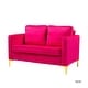 preview thumbnail 24 of 71, Clos 51'' Modern Upholstered Sofa with Golden Legs by HULALA HOME