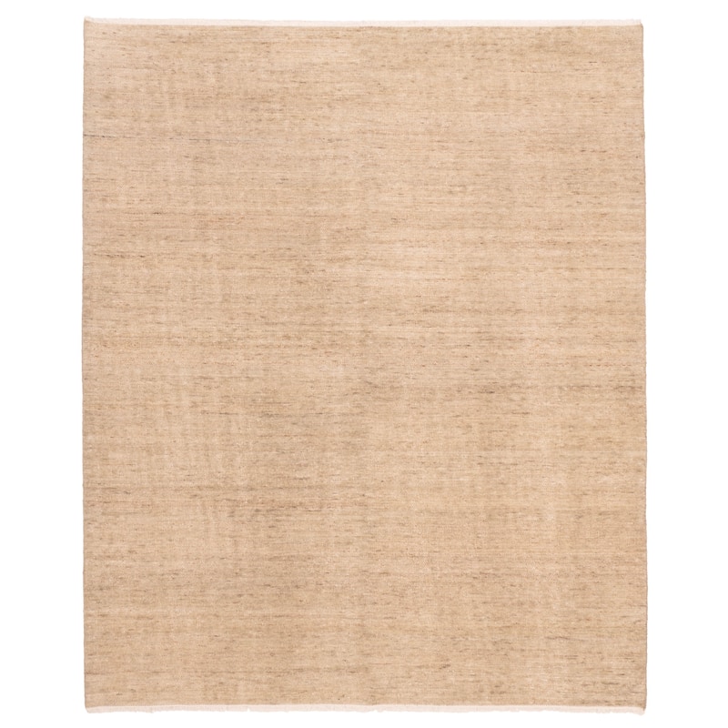 ECARPETGALLERY Hand-knotted Looma Light Khaki Wool Rug - 8'2 x 10'1