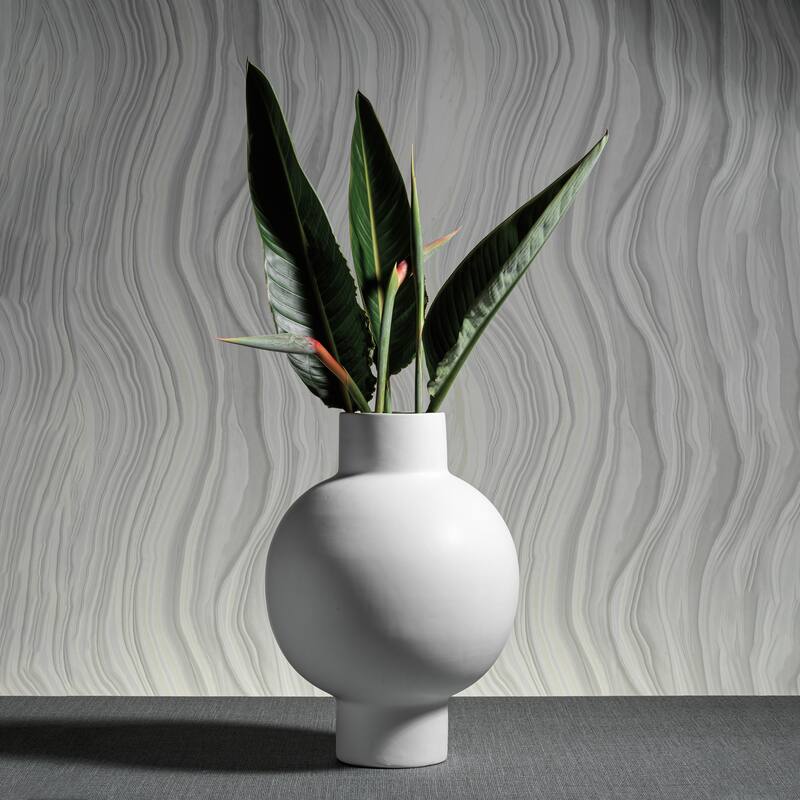Falun 18" Tall White Stoneware Vase
