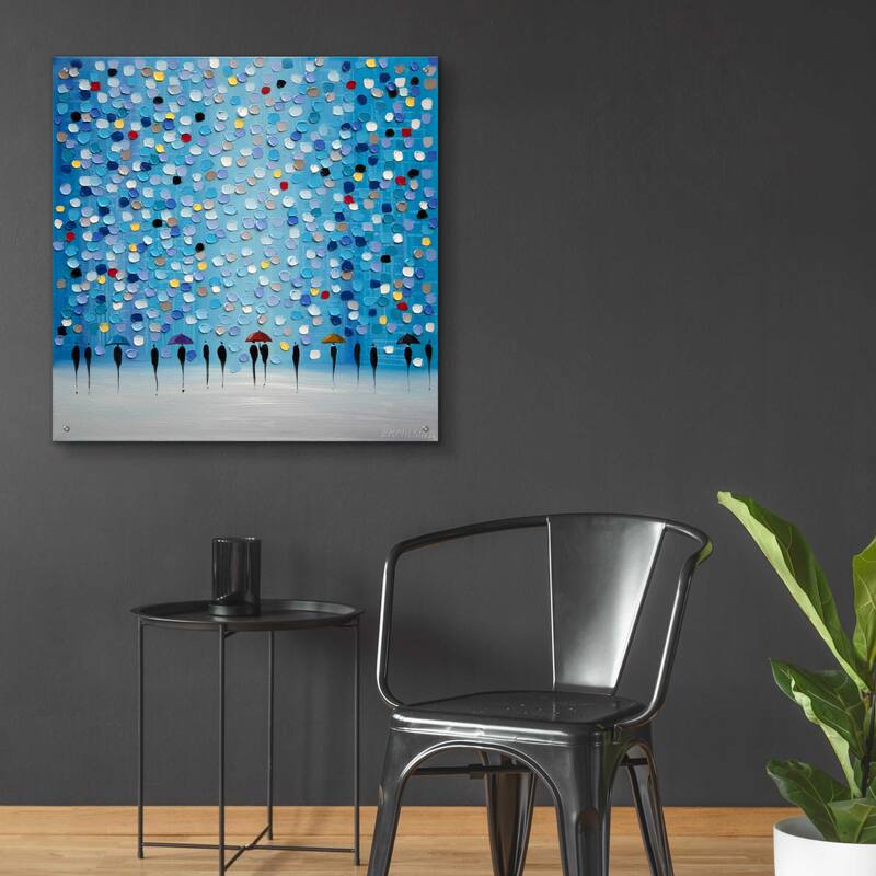 Epic Art 'Colorful City Umbrellas' by Ekaterina Ermilkina Acrylic Glass Wall Art