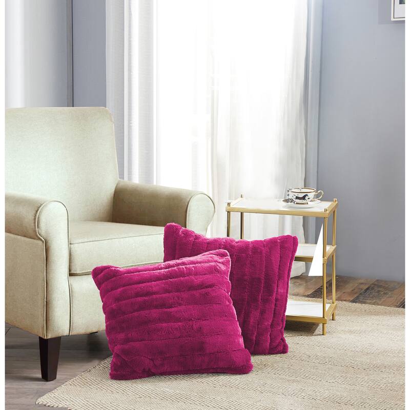 Supermink Soft Solid Throw Pillow Covers Set of 2, NO INSERT