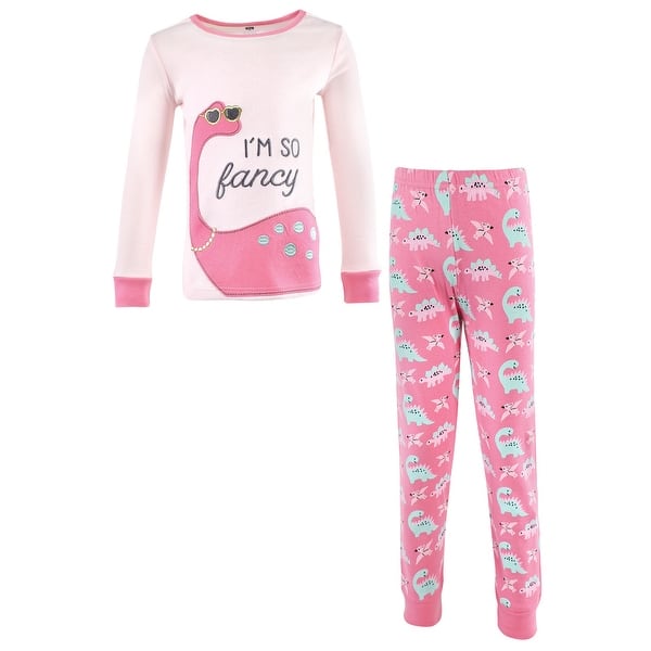 slide 1 of 1, Hudson Baby Girl Baby and Toddler Cotton Pajama Set, Girl Dino Girl Dino - 2T
