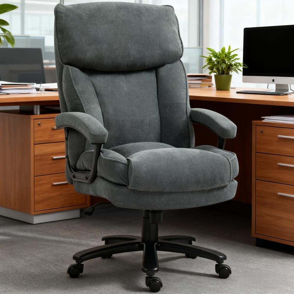 Office Chair with Plush Padding & Smooth Swivel for All-Day Work & Relaxation, for office