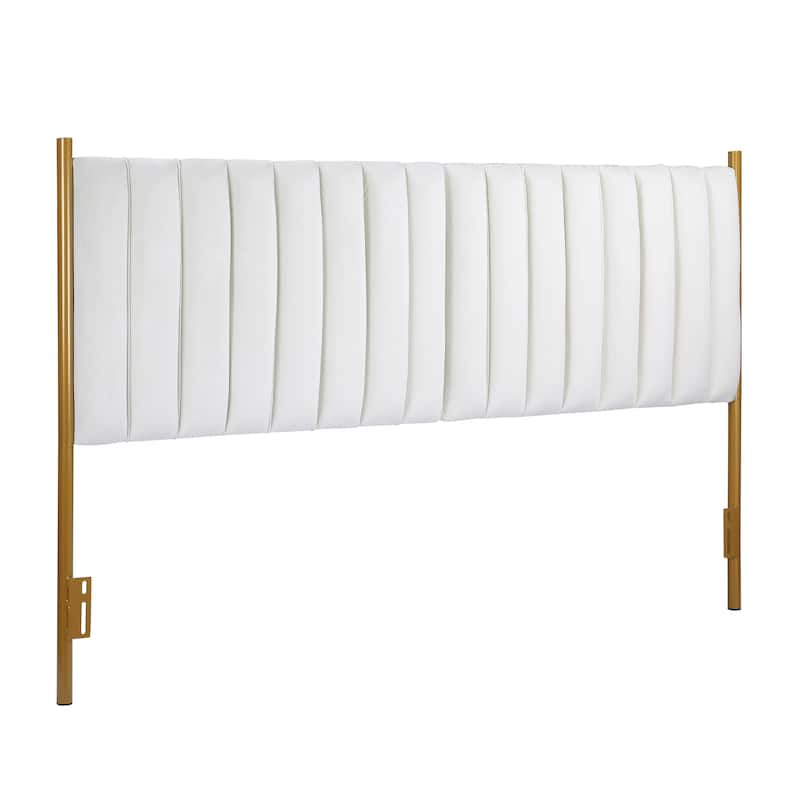 Silver Orchid Flohr Velvet Upholstered King Headboard