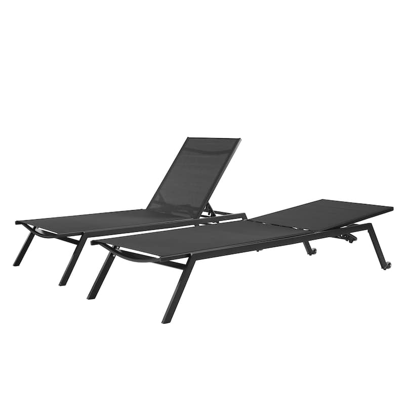 Corvus Torino Adjustable Sling Fabric Patio Chaise Lounge