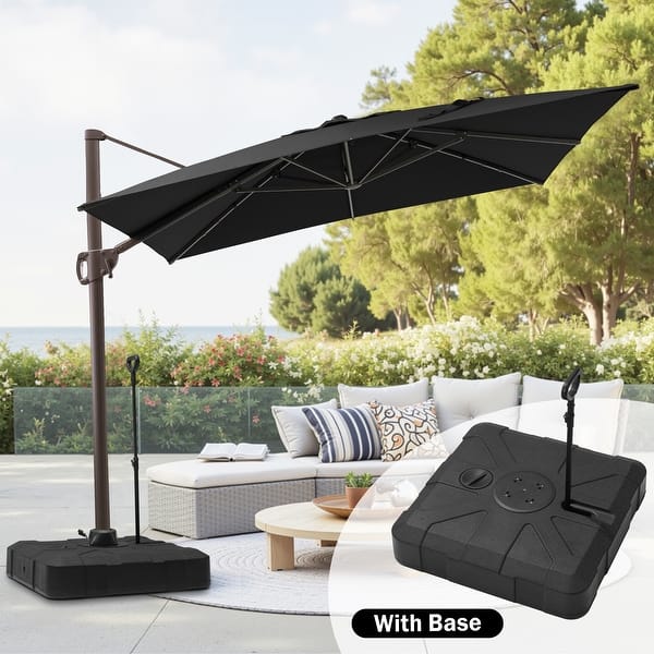 2.5 patio umbrella stand 20 lb Round Patio Umbrella Stand Resin Concrete Base D2 3/16"