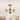 3-Light Mid-Century Modern Gold Sputnik Semi-Flush Mount Light with Clear Ribbed Glass Globe for Living Room, Entryway