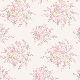Shabby Chic by Rachel Ashwell Rose Blossom Pink Wallpaper