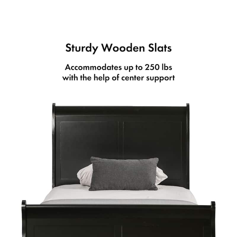 Furniture of America Mayday Traditional Kids Solid Wood 3-Piece Bed and 2 Nightstand Bedroom Set