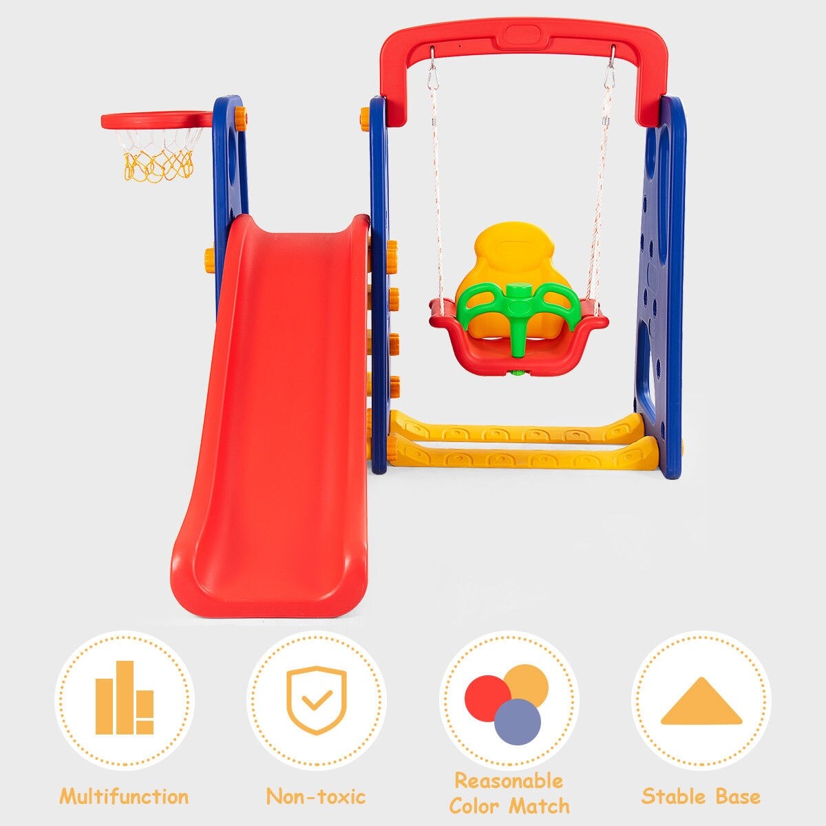 Shop Goplus 3 In 1 Junior Children Climber Slide Swing Seat