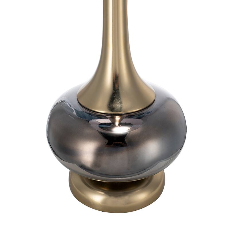 D15x29" Table Lamp with Glass Drum (Lamp Shade Assembly Required)