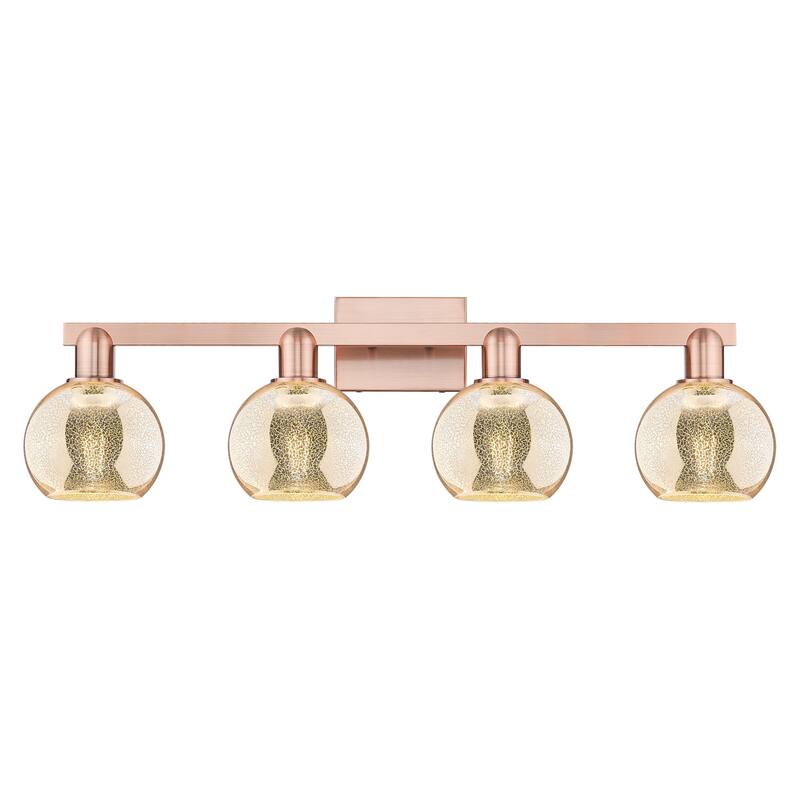 Innovations Lighting 716-4W-10-33 Athens Vanity Athens 4 Light 33" - Antique Copper / Mercury