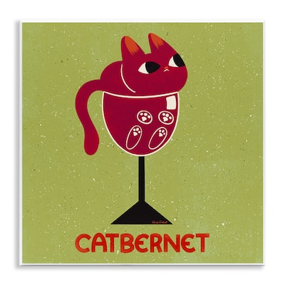 Stupell Catbernet Cat Wine Wall Plaque Art Design By Carrie Cantwell