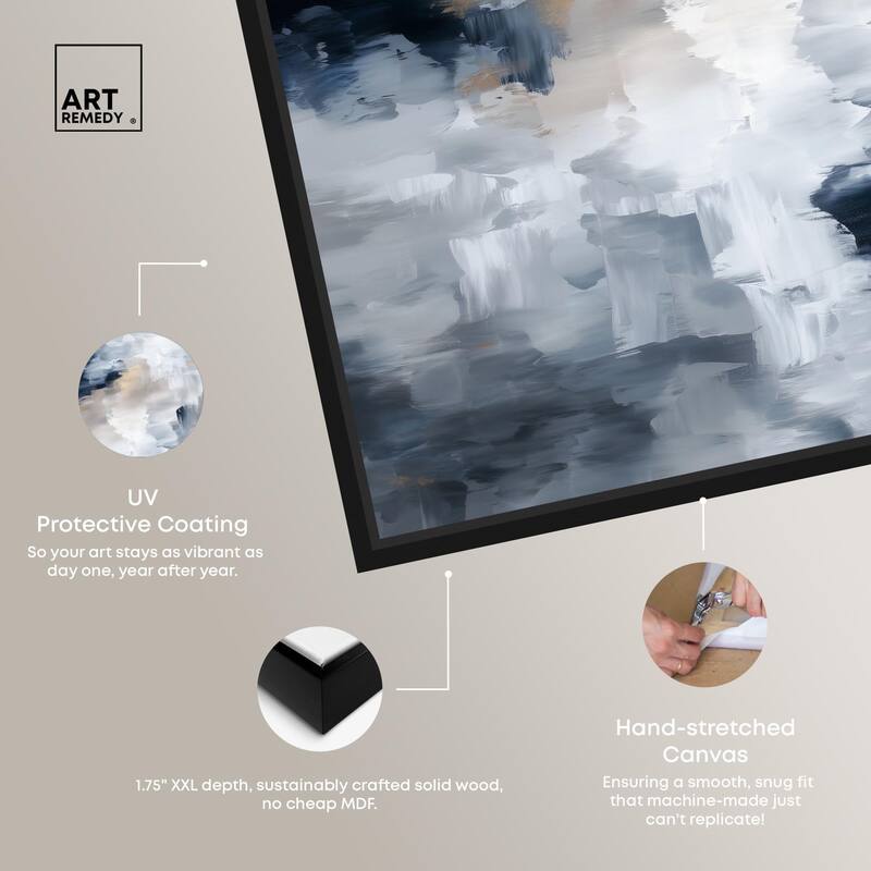 Midnight and Ivory II Canvas by Art Remedy