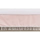 preview thumbnail 1 of 0, Pink Boho Bohemian Collection Girl Crib Bed Skirt - Solid Color Blush Pink White Farmhouse Chic Minimalist Tassel Fringe Macrame