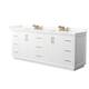 Option White / Giotto Quartz Top / Satin Bronze Hardware