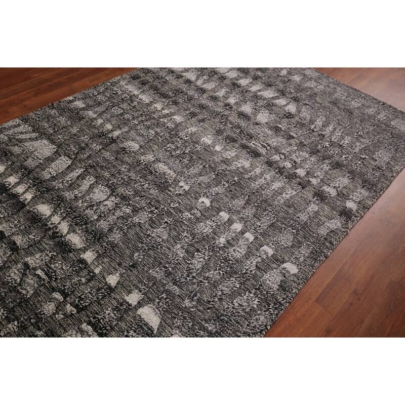 Abstract Moroccan Oriental Area Rug Handmade Wool Carpet - 5'1" x 8'0"
