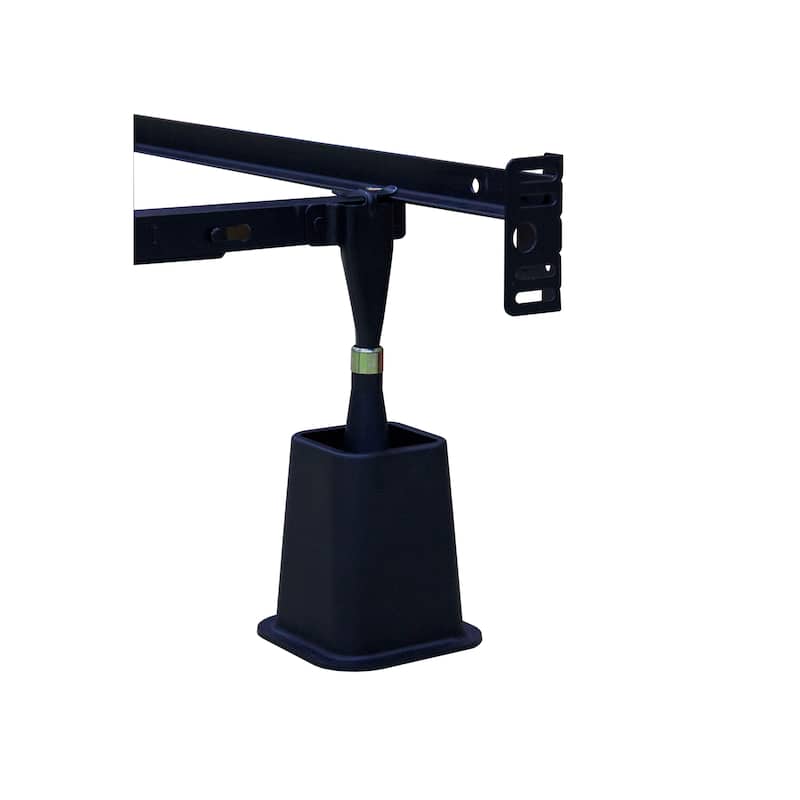 Heavy Duty Premium Quality 6 Inch Bed Risers - Furniture Riser for Desk, Sofa, Couch & Table, Black, Set of 4