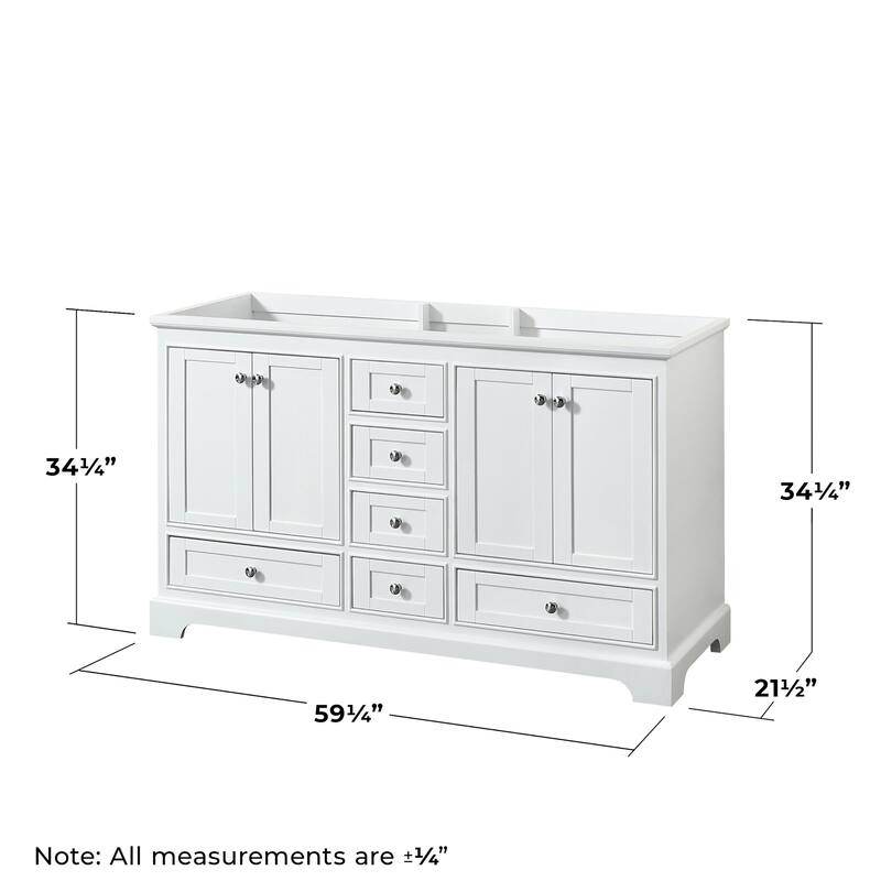 Wyndham Collection Deborah 59-1/4" Free Standing Double Wood Vanity